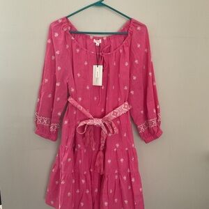 A Loves A Dress NWT Women’s medium pink embroidered boho